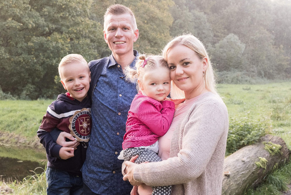 Johanna met familie