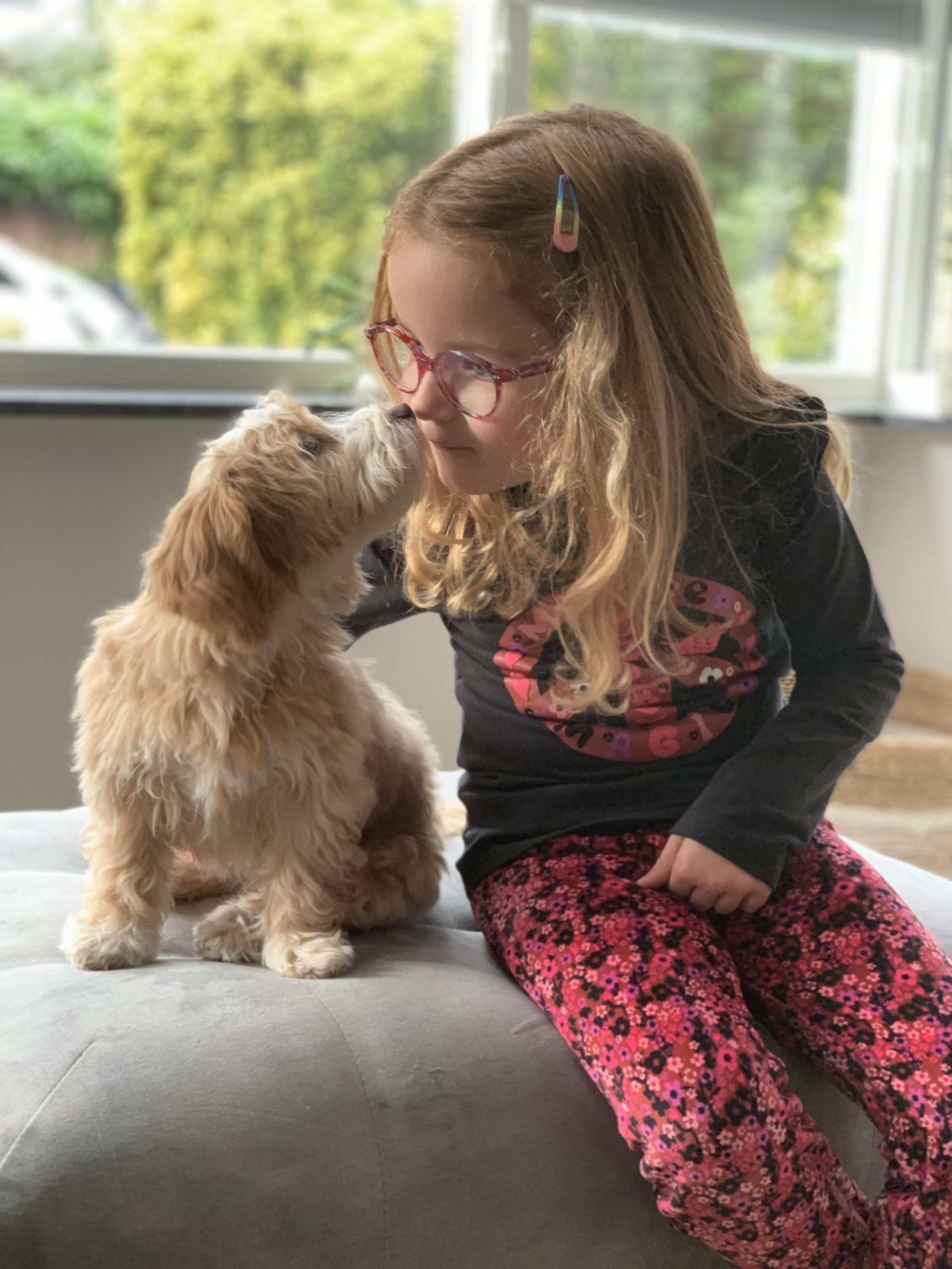 Gwen met hondje