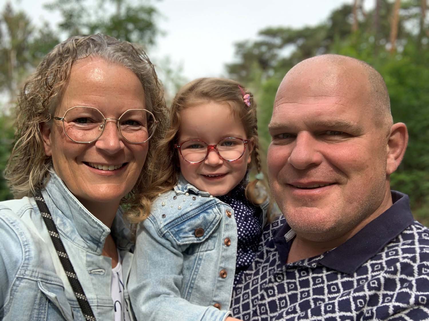 Gwen met ouders